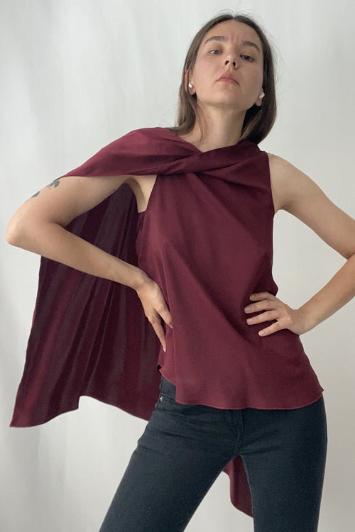 Asymmetrical Draped Top