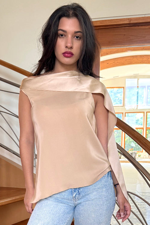Asymmetrical Draped Top
