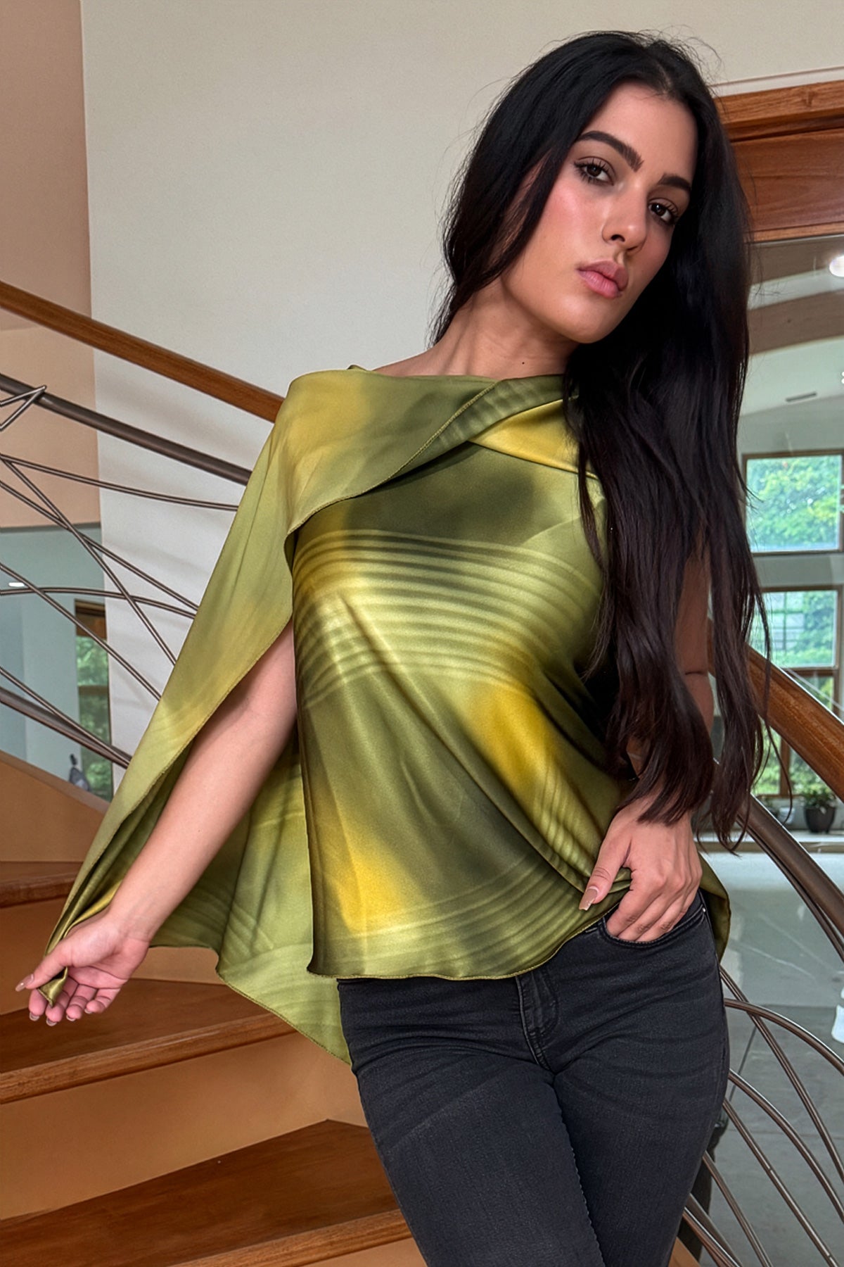 Asymmetrical Draped Top