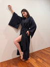 Black Dots Japanese Cotton Kimono Robe by Ludmila Couture