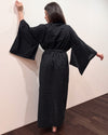 Black Dots Japanese Cotton Kimono Robe by Ludmila Couture