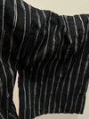 Japanese  White-Black Striped Cotton Kimono Robe by Ludmila Couture