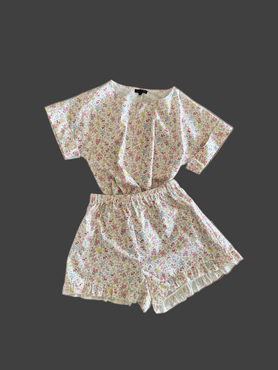 Pink  Flower Lounge Set  PJ Japanese Cotton by Ludmila Couture