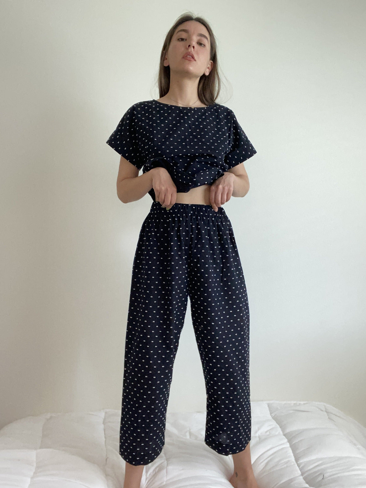 2 piece lounge set organic cotton from Japan by Ludmila Couture